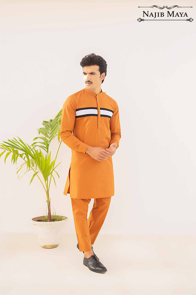 Mustard Kurta Pajama For Men's