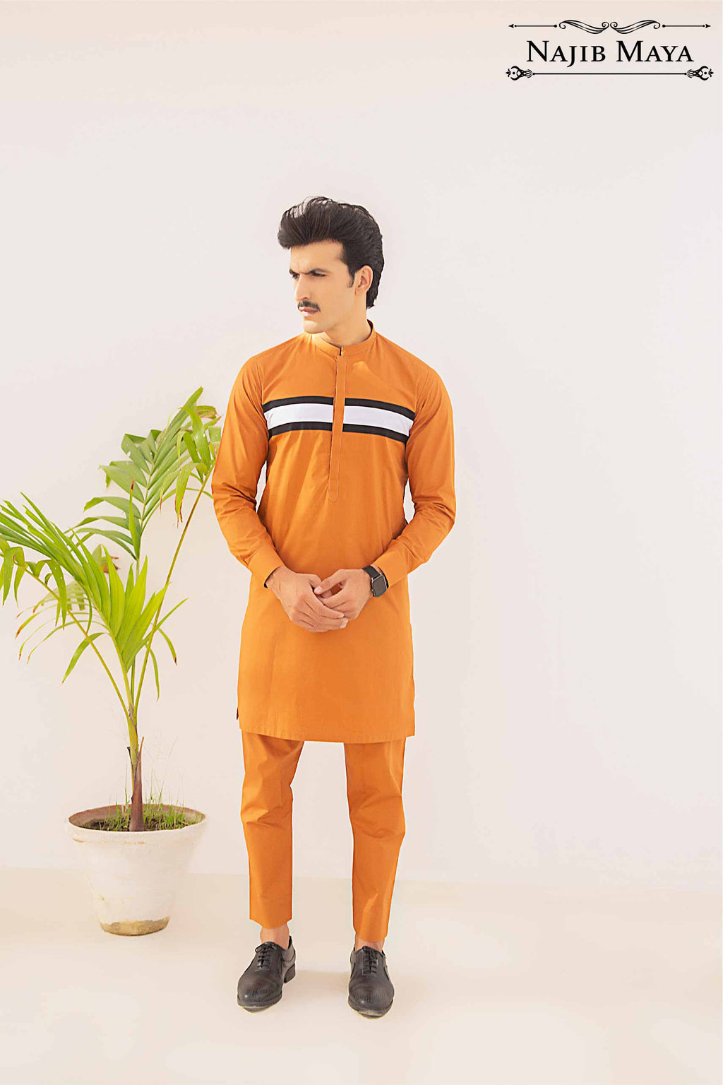 Mustard Kurta Pajama For Men's