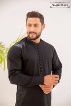 Black Kurta Pajama For Men's