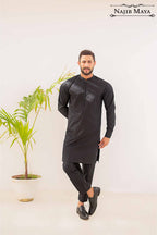 Black Kurta Pajama For Men's
