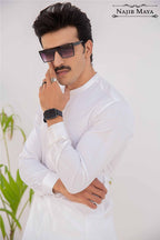 White Kurta Pajama For Men's