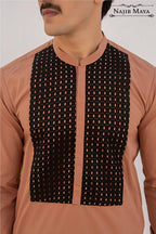 Peach Kurta Pajama For Men's