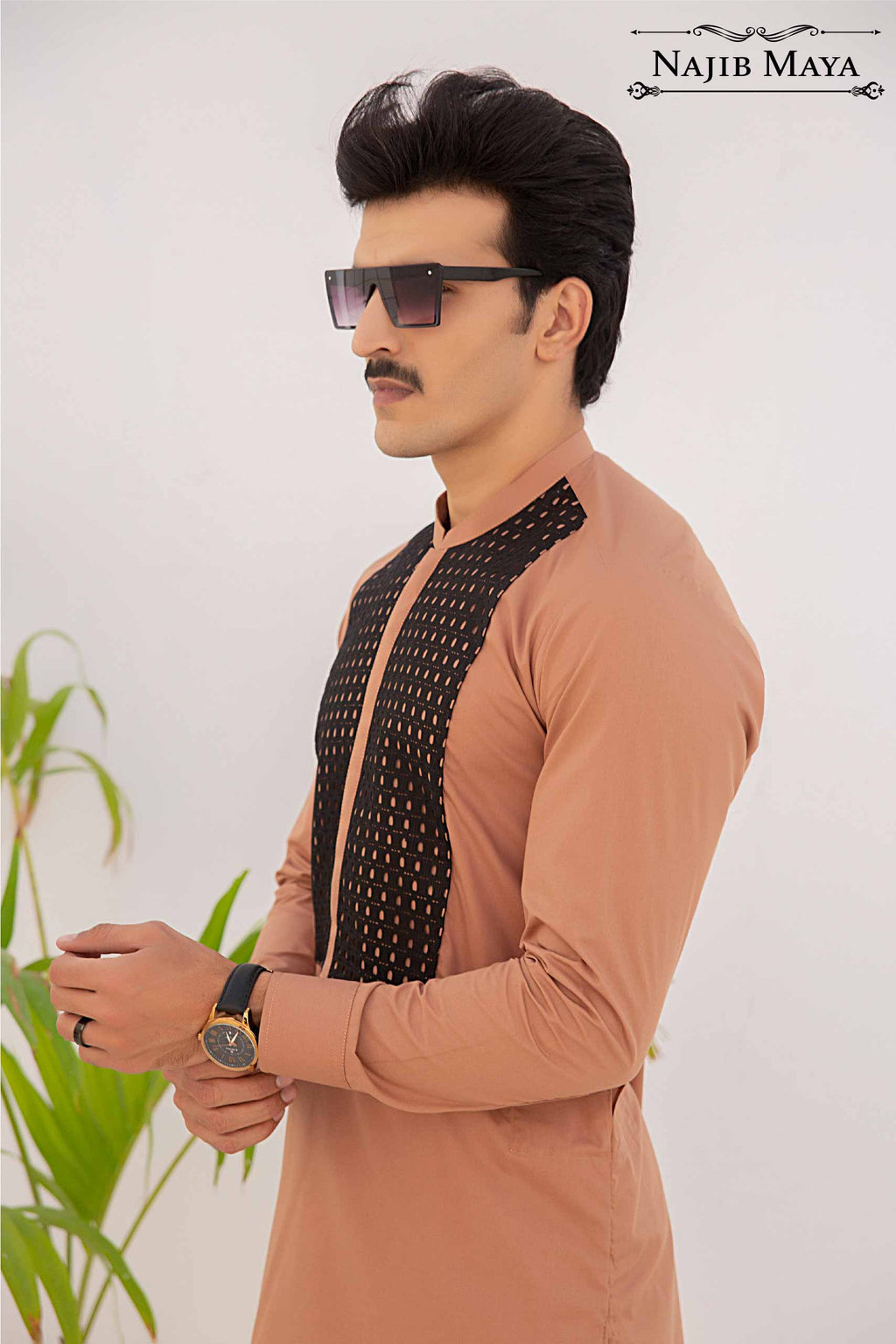 Peach Kurta Pajama For Men's