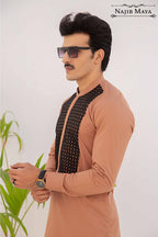 Peach Kurta Pajama For Men's