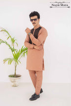 Peach Kurta Pajama For Men's