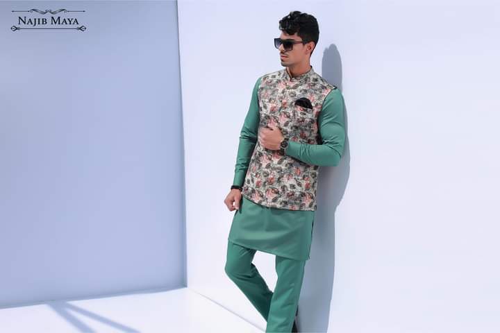 Elegant Printed Waist Coat For Men's