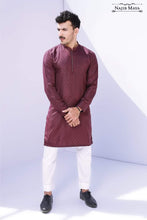 Load image into Gallery viewer, Maroon Printed Kurta Pajama For Men&#39;s