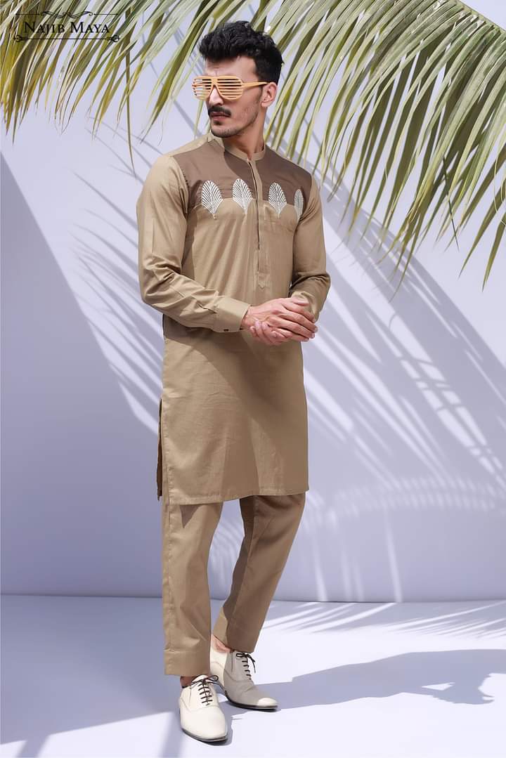 Brown Gents Kurta Pajama Latest Design Trending Kurta Pajama