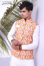 Party Wear Embroidery Waist Coat For Men's