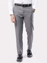Load image into Gallery viewer, Grey Self Formal Dress Pant For Men&#39;s