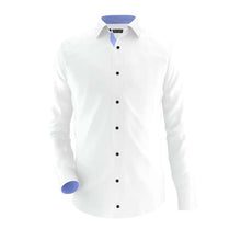 Load image into Gallery viewer, White Formal Shirt With Blue Contrast For Men&#39;s