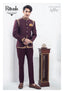 Maroon Prince Coat With Stylish Embroidery For Men's