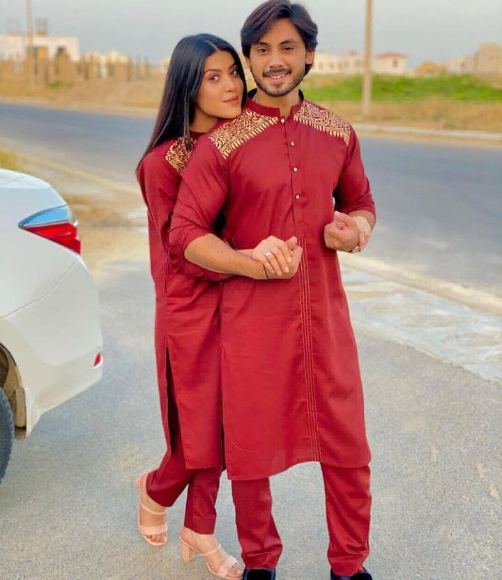 Maroon Kurta Pajama For Couples