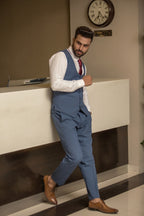 Blueish Coat Pant For Men's