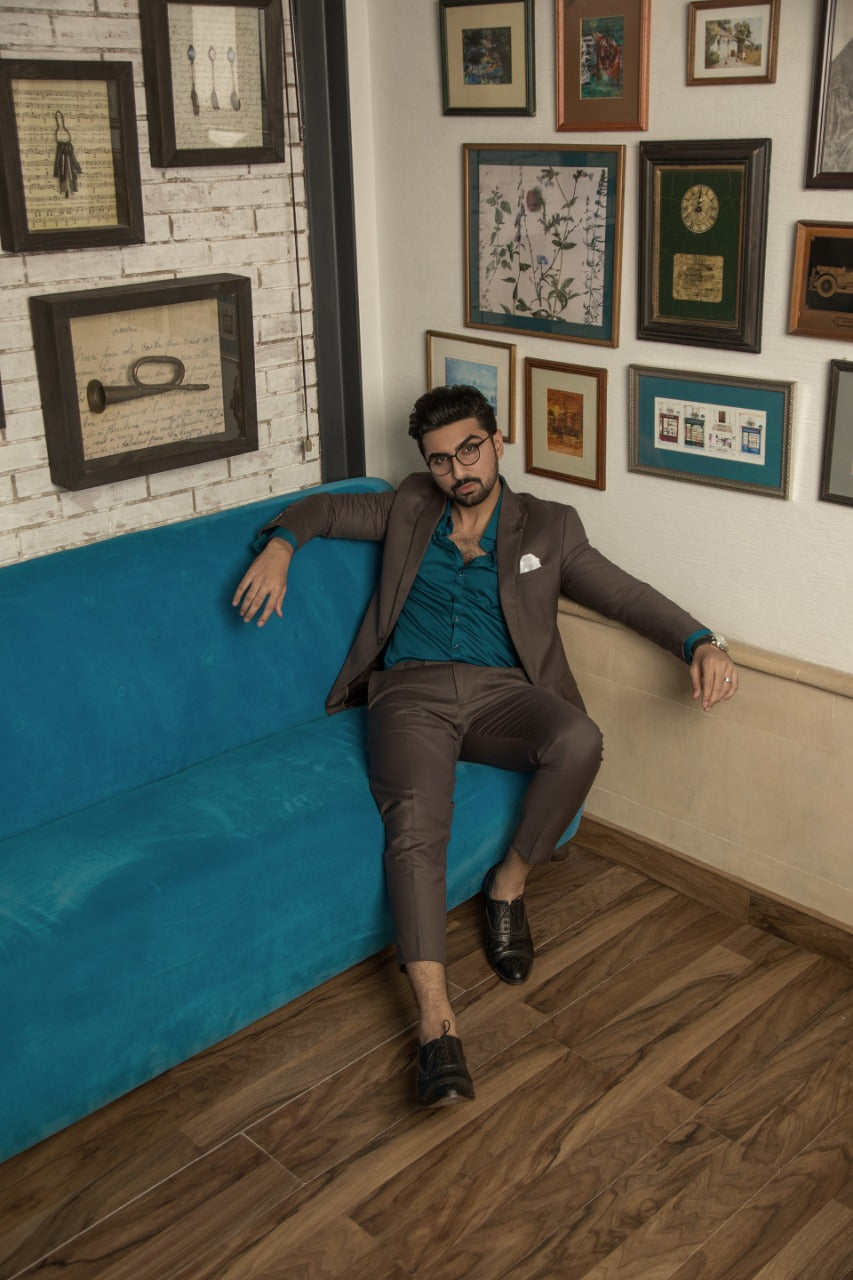 Brown Coat Pent For Men's Main image