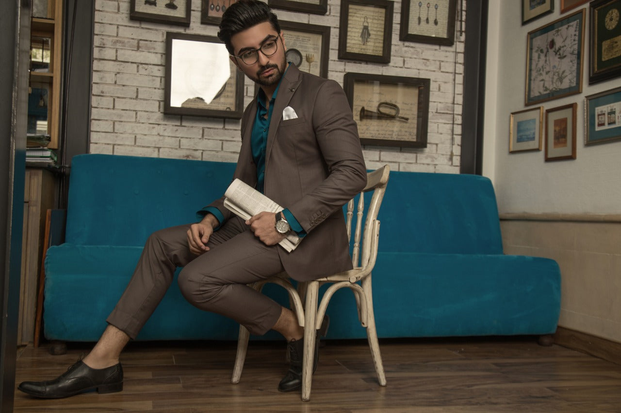 Brown Coat Pent For Men's Secondary image