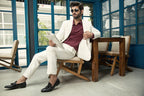 White Party Wear Coat Pent For Men's