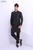 Black Stylish Causal Prince Coat For Men's