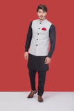 Light Gray Elegant Waist Coat For Men's