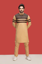 Load image into Gallery viewer, Camel Colour Stylish Kurta Pajama For Men&#39;s