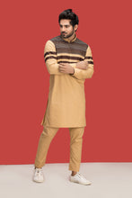 Load image into Gallery viewer, Camel Colour Stylish Kurta Pajama For Men&#39;s