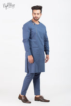 Load image into Gallery viewer, Blue Classic Kurta Pajama For Men&#39;s