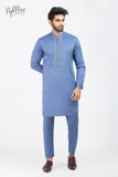 Blue Elegant Embroidered Kurta Pajama For Men's