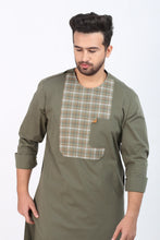Load image into Gallery viewer, Green Front Style Kurta Pajama For Men&#39;s