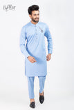 Sky Blue Kurta Pajama For Men's