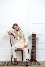 Load image into Gallery viewer, Off White Front Sitara Kurta Pajama For Men&#39;s