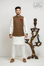 Brown Classic Waist Coat For Men's