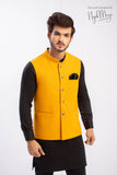 Yellow Waist Coat For Men's