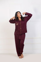 Maroon Night Suit