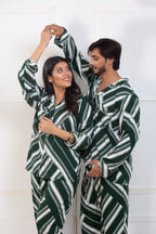 Green Stripe Night Suit