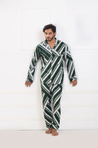 Green Stripe Night Suit