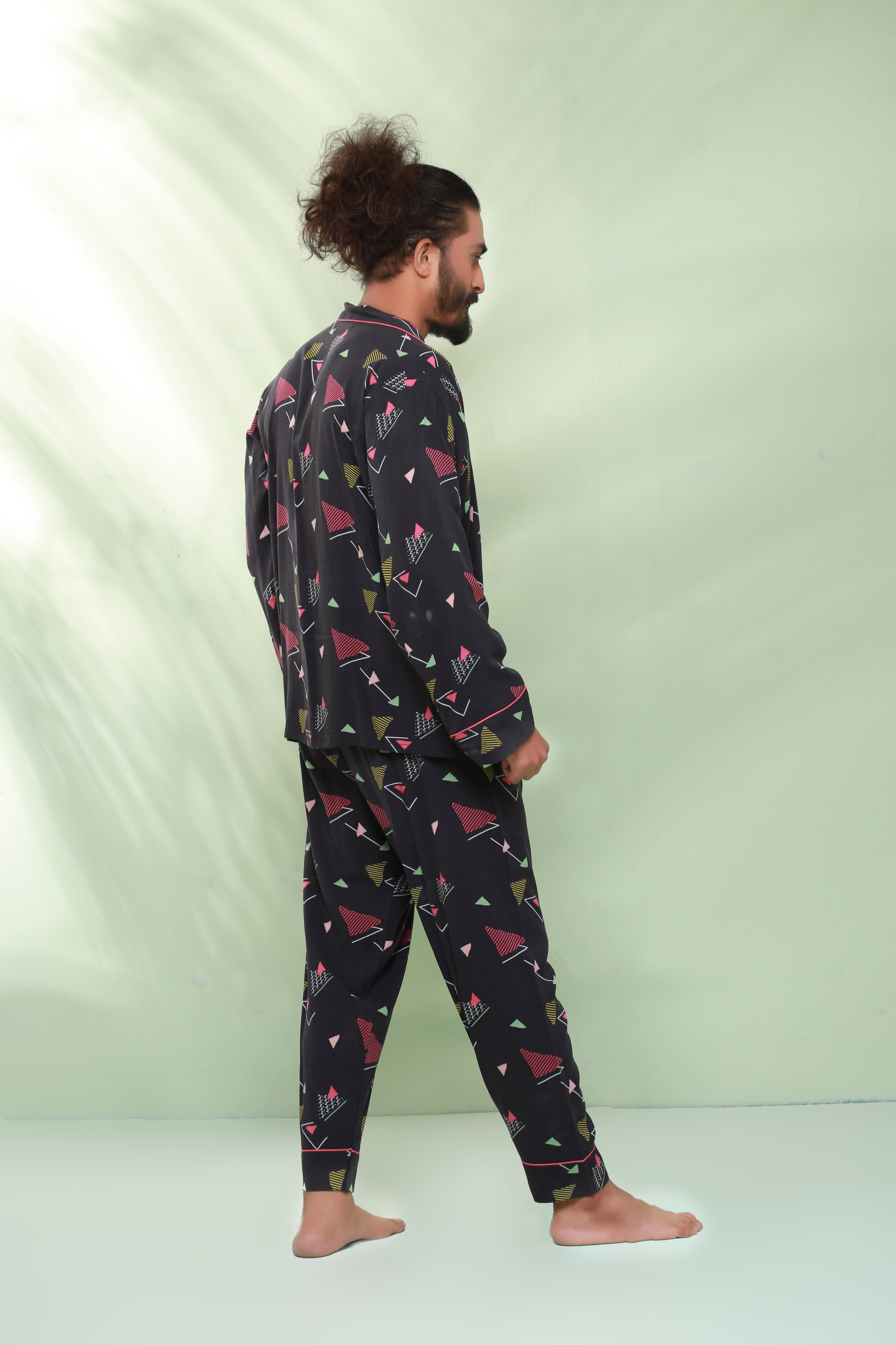 Triangle Pettern Night Suit