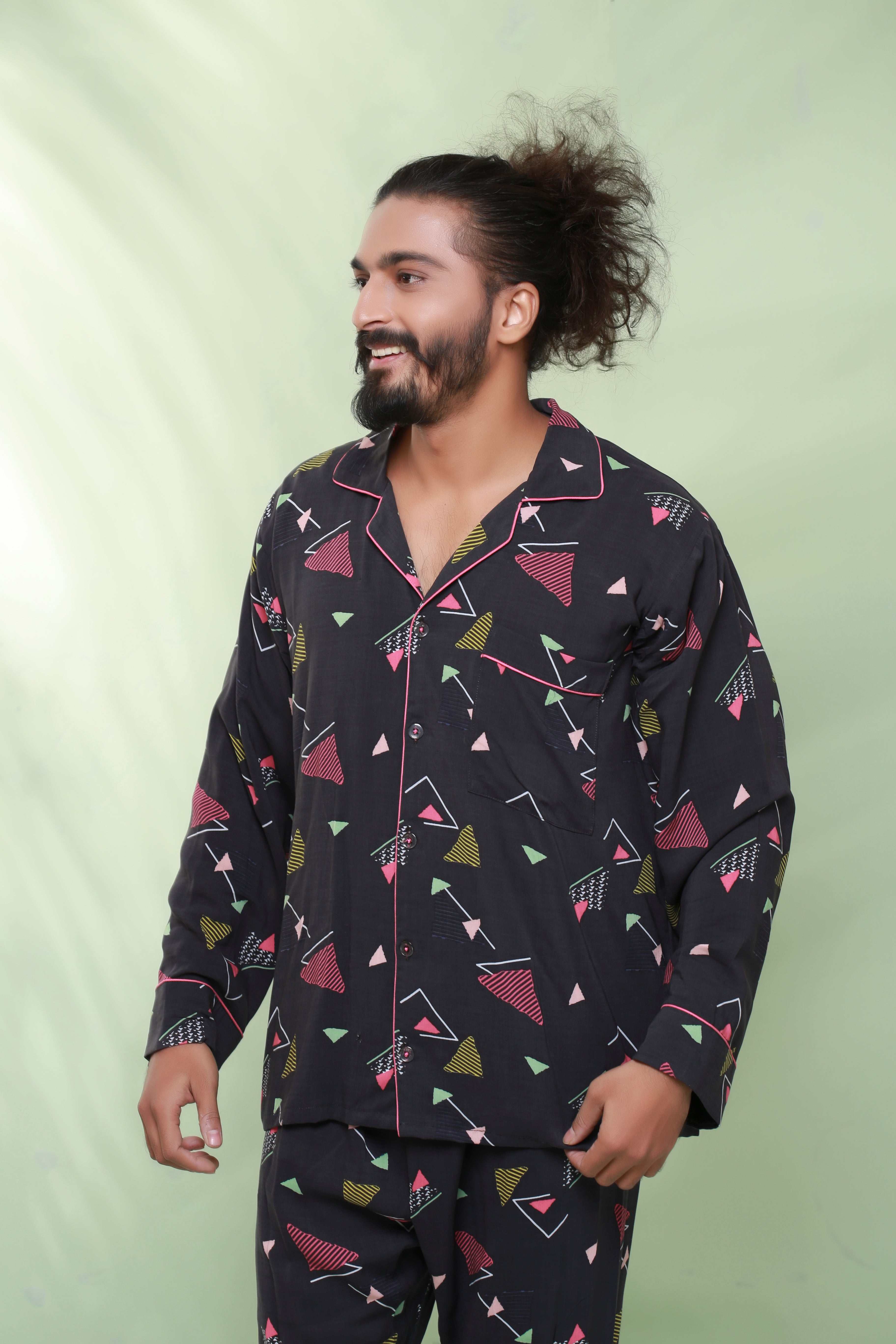 Triangle Pettern Night Suit