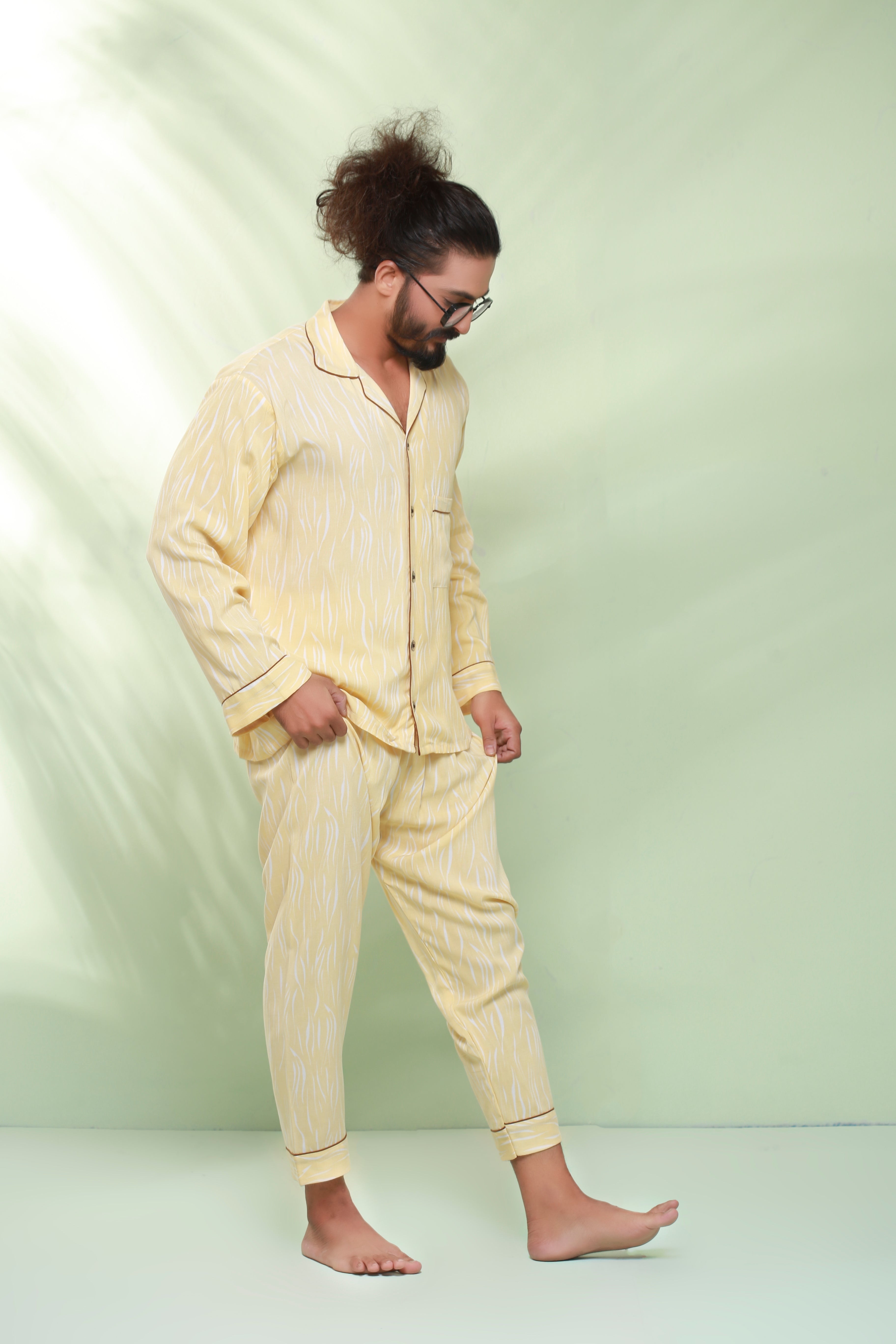 Yellow Night Suit For Men's Main image