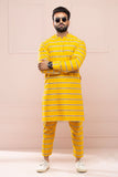 Yellow Lining Kurta Pajama For Men's