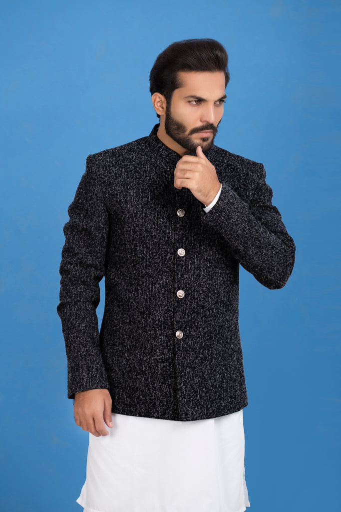 Black Stylish Prince Coat For Men's