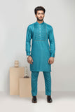 Sea Green Front Style Kurta Pajama For Men's