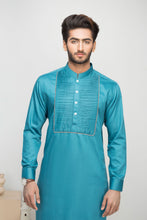 Load image into Gallery viewer, Sea Green Front Style Kurta Pajama For Men&#39;s