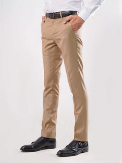 Khaki Plain Formal Dress Pant For Men's