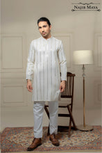 Load image into Gallery viewer, White Sequence Embroidered Kurta Pajama For Men&#39;s