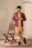 Maroon Embroidery Prince Coat For Men's