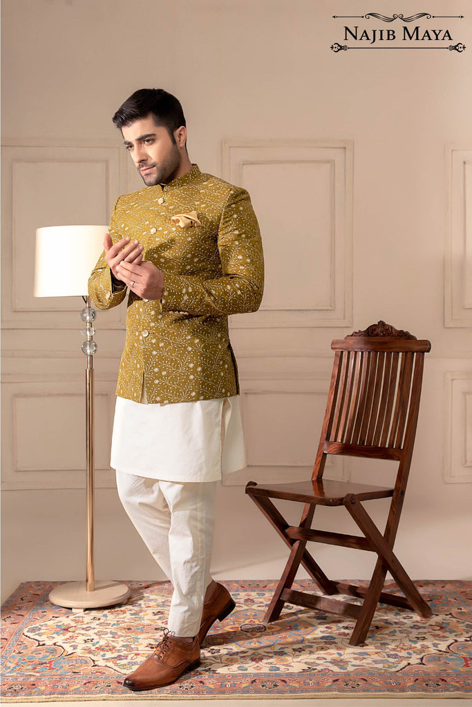 Dhaani Embroidered Prince Coat For Men's