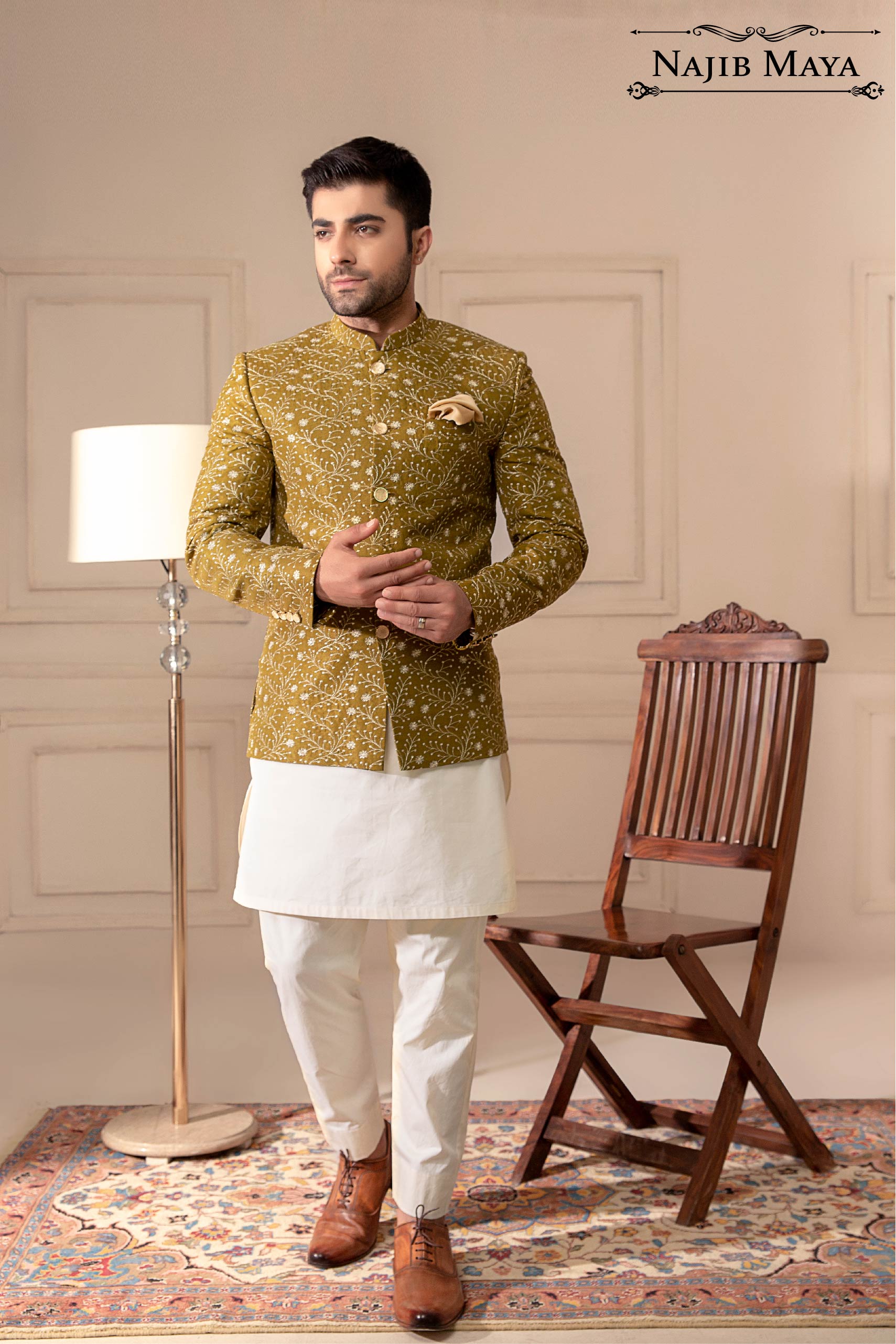 Dhaani Embroidered Prince Coat For Men's Main image