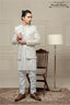 White Sequence Embroidery Prince Coat For Men's