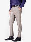 Light Brown Self Formal Dress Pant For Men's