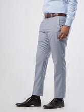 Load image into Gallery viewer, Light Grey Self Formal Dress Pant For Men&#39;s